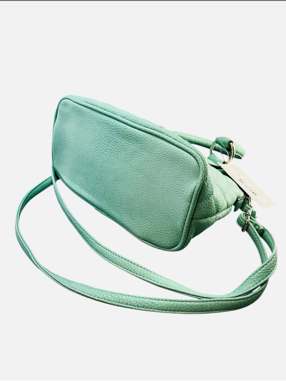 Vintage Del Mano Mint Green Pillow Shoulder Bag Purse Rose Casual NWT - Picture 5 of 8